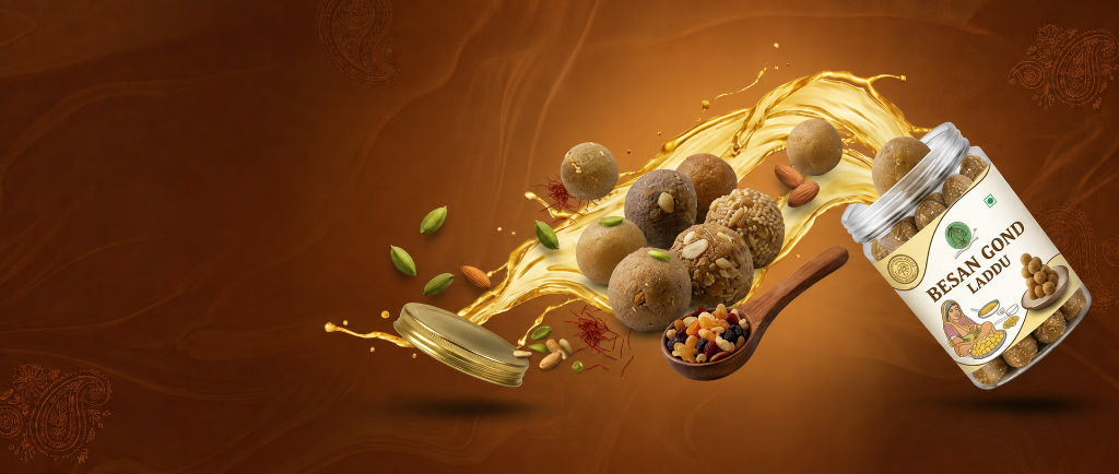 Dadi Maa Ke Laddu - Besan Gond Laddu Hero Banner